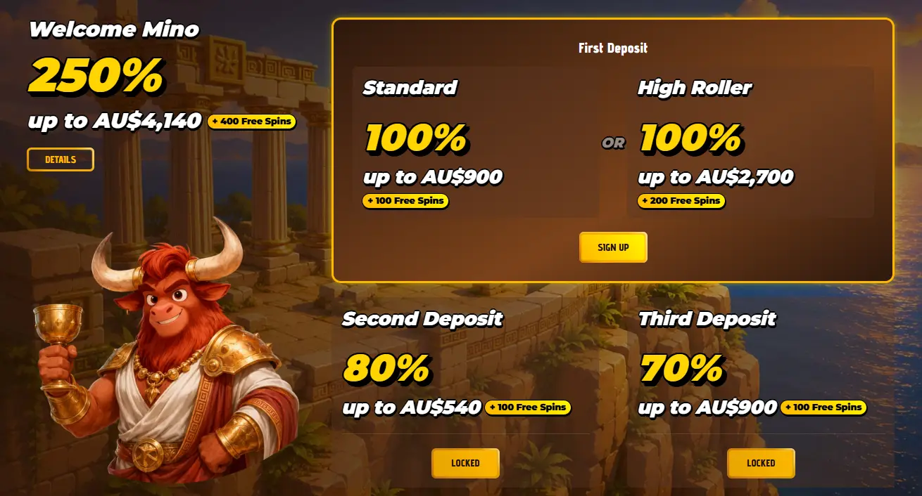 our site — 100% Welcome Bonus up to A$450 plus 10% Weekly Cashback
